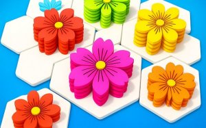 Flower Hexa Puzzle - Free Hexagon Match Game