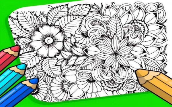 Flowers Coloring Book: Relaxing Art & Design Online Game - Coloring Game